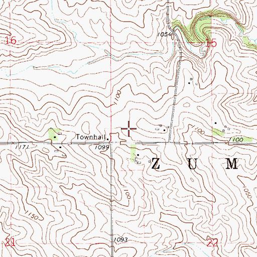 Topographic Map of Township of Zumbrota, MN