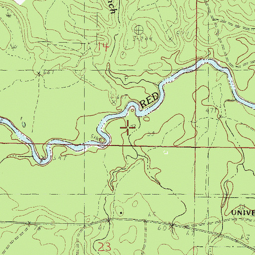 Topographic Map of Coppermill Creek, MS