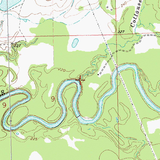 Topographic Map of Cottonseed Branch, MS