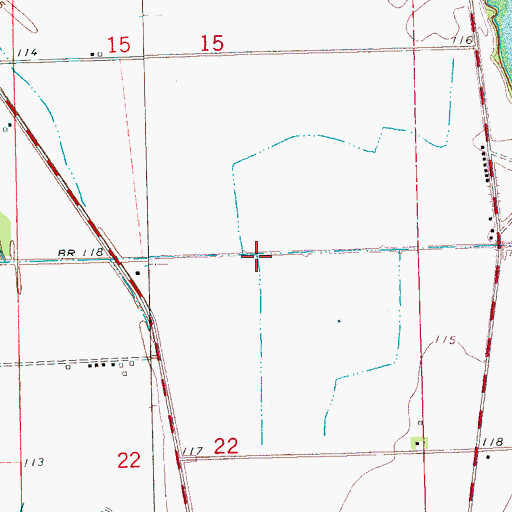 Topographic Map of Ditch Number Twenty One, MS