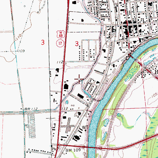 Topographic Map of Ditch Number Twenty Six, MS
