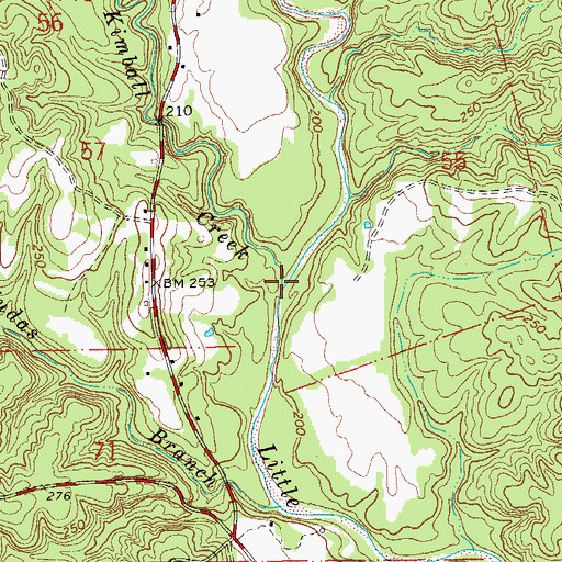 Topographic Map of Kimball Creek, MS