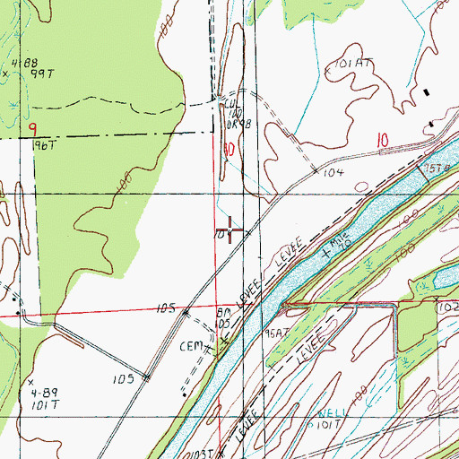 Topographic Map of Mount Olive Church, MS