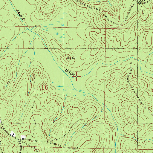 Topographic Map of Sand Creek, MS