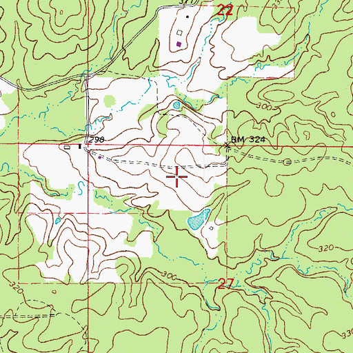 Topographic Map of Township of Simpson, AR