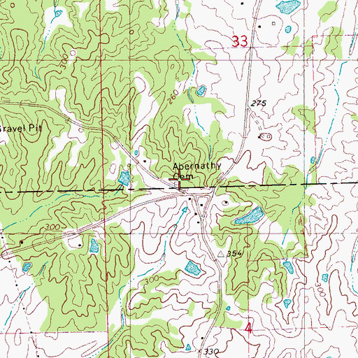 Topographic Map of Abernathy Family Cemetery, MS
