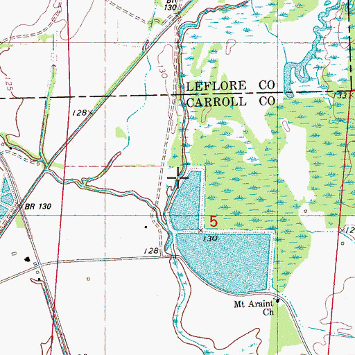 Topographic Map of Abotcaputa Creek, MS