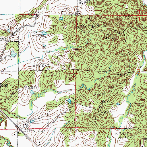 Topographic Map of Township of Breckenridge, AR
