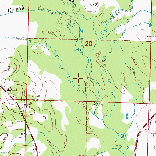 Topographic Map of Alampa Creek, MS