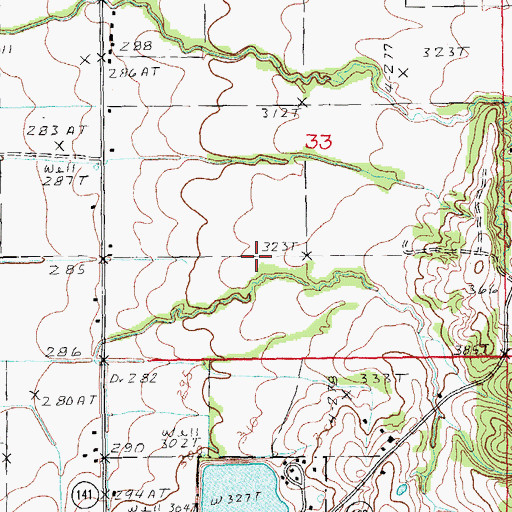 Topographic Map of Township of Cache, AR
