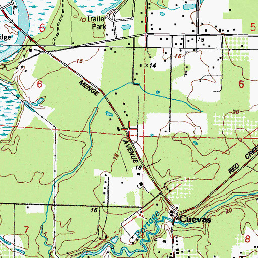 Topographic Map of Alexander Dimitry Claim, MS