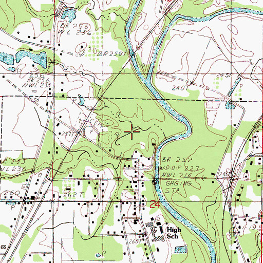 Topographic Map of Allen Branch, MS