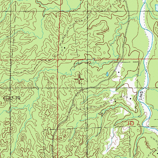 Topographic Map of Allen School, MS