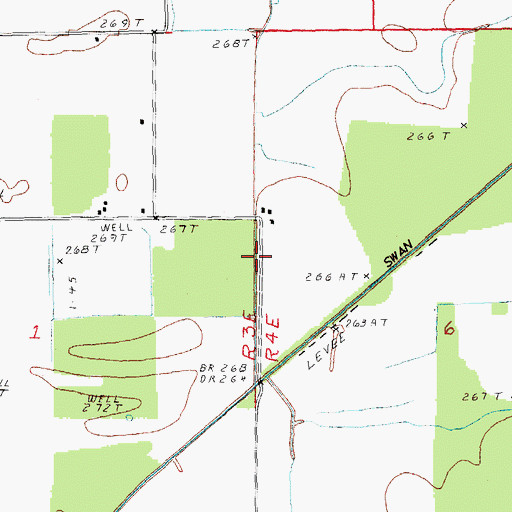 Topographic Map of Township of Evening Shade, AR