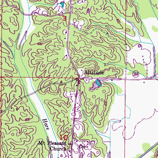 Topographic Map of Altitude, MS