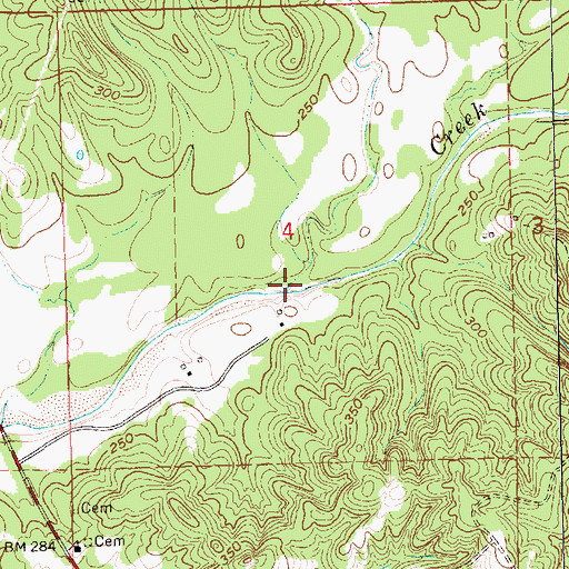 Topographic Map of Anderson Branch, MS