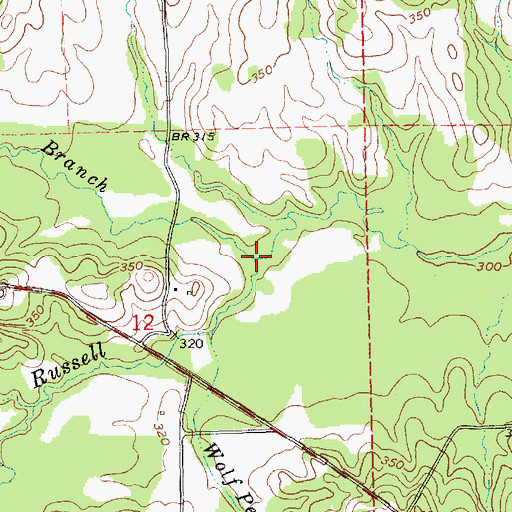 Topographic Map of Anding Branch, MS