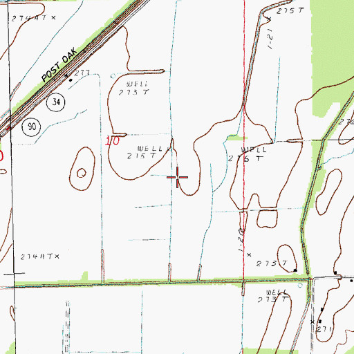 Topographic Map of Township of Jones, AR