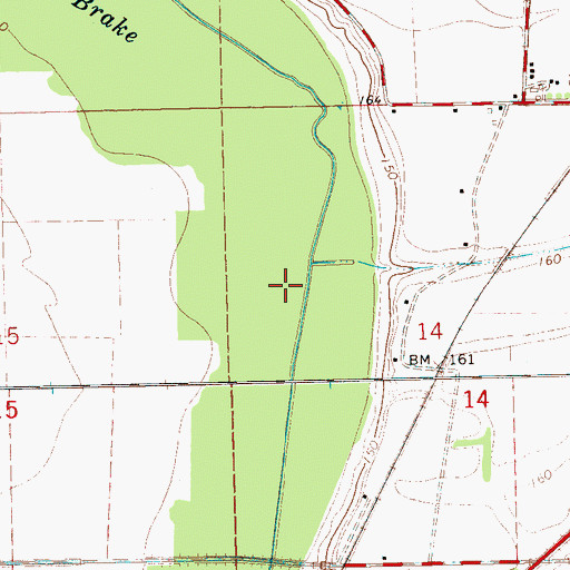Topographic Map of Annis Brake, MS
