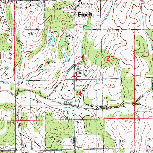Topographic Map of Township of Poland, AR