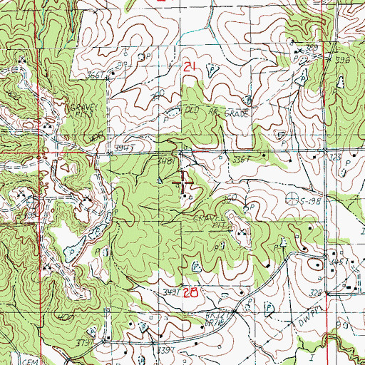 Topographic Map of Township of Saint Francis, AR