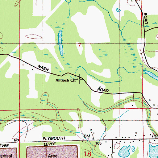 Topographic Map of Antioch Church, MS