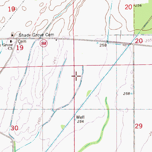 Topographic Map of Township of Shady Grove, AR