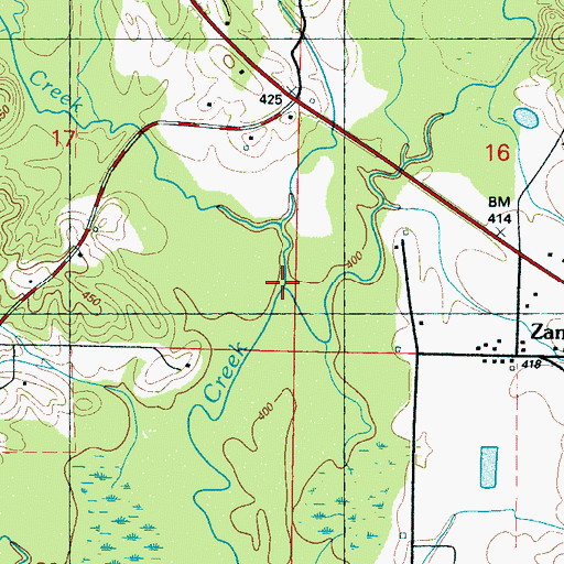 Topographic Map of Archie Creek, MS