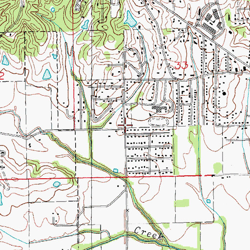 Topographic Map of Township of Spring Grove, AR