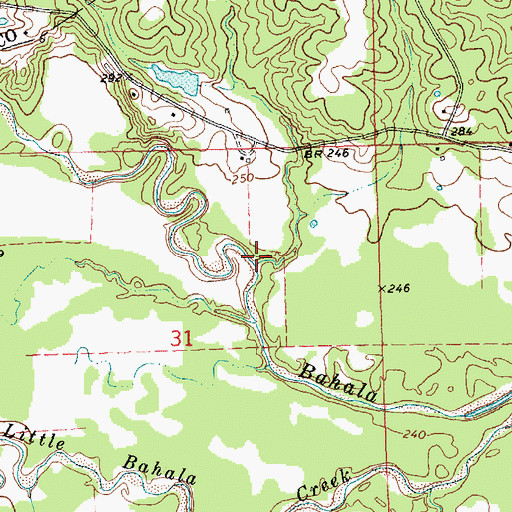 Topographic Map of Armstrong Branch, MS