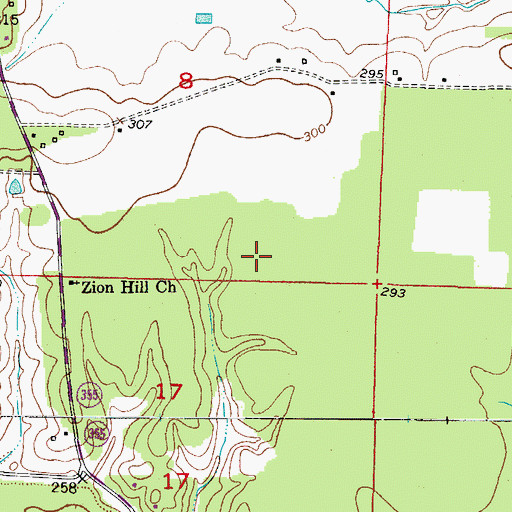 Topographic Map of Township of Bois d'Arc, AR