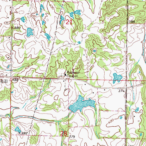Topographic Map of Roberts Chapel, MS