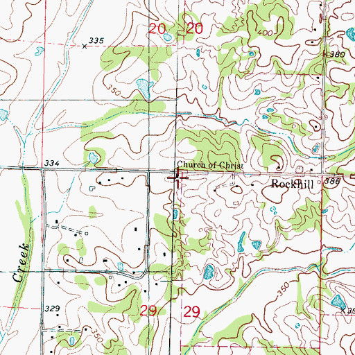 Topographic Map of Church of Christ, MS