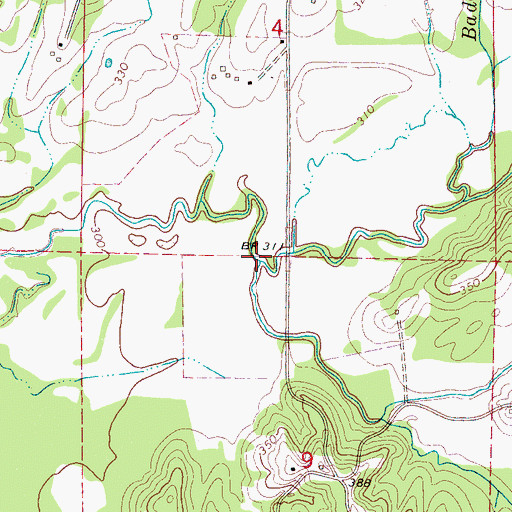Topographic Map of Atwood Creek, MS