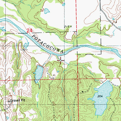 Topographic Map of Babmore Branch, MS