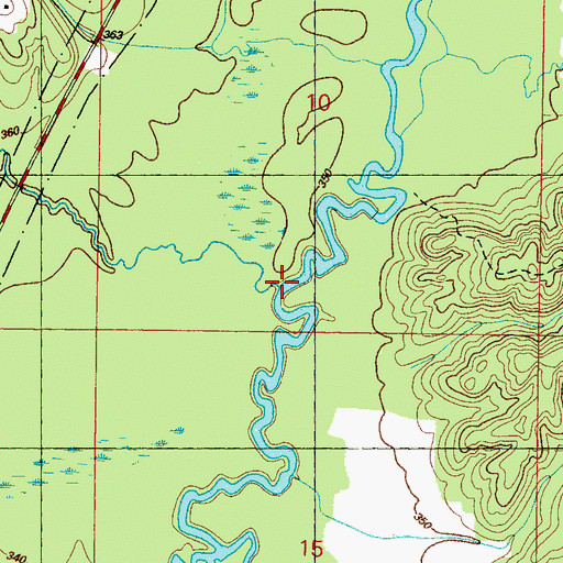 Topographic Map of Bain Creek, MS