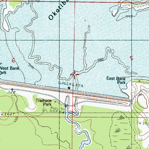 Topographic Map of Bales Creek, MS