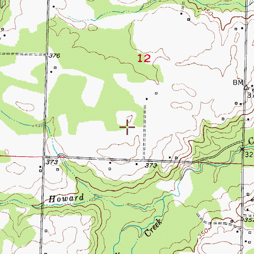 Topographic Map of Township of Wallaceburg, AR