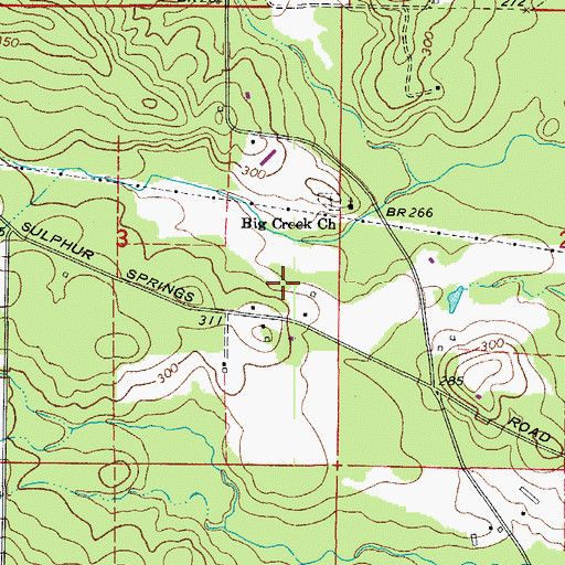 Topographic Map of Township of Big Creek, AR