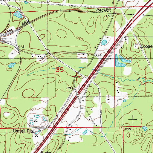 Topographic Map of Township of Butterfield, AR