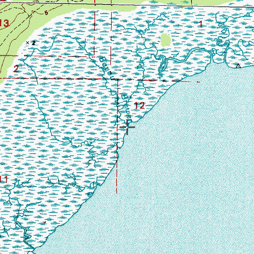 Topographic Map of Bayou Brewer, MS