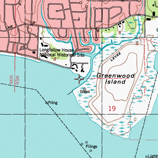 Topographic Map of Bayou Chico, MS