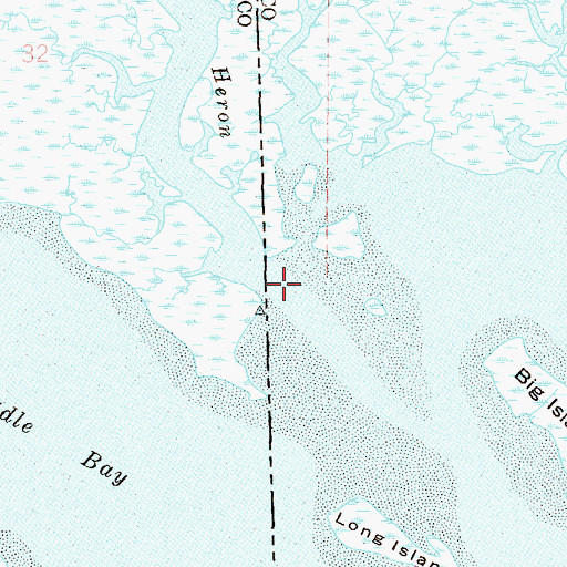 Topographic Map of Bayou Heron, MS