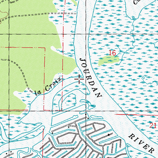 Topographic Map of Bayou Lacroix, MS