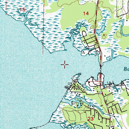 Topographic Map of Bayou Portage, MS