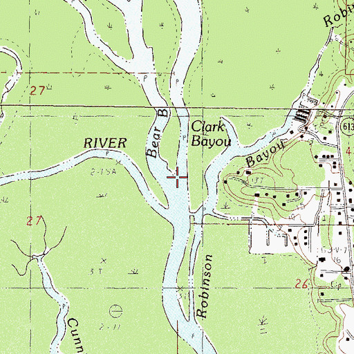 Topographic Map of Bear Bayou, MS