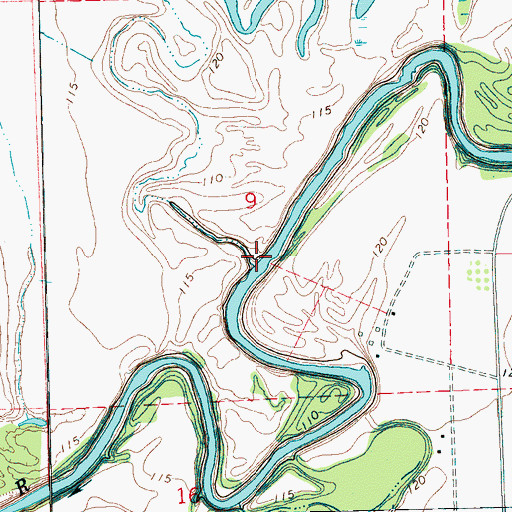 Topographic Map of Bear Bayou, MS