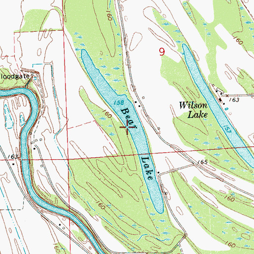 Topographic Map of Bear Lake, MS