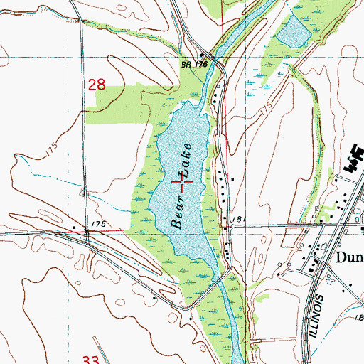 Topographic Map of Bear Lake, MS