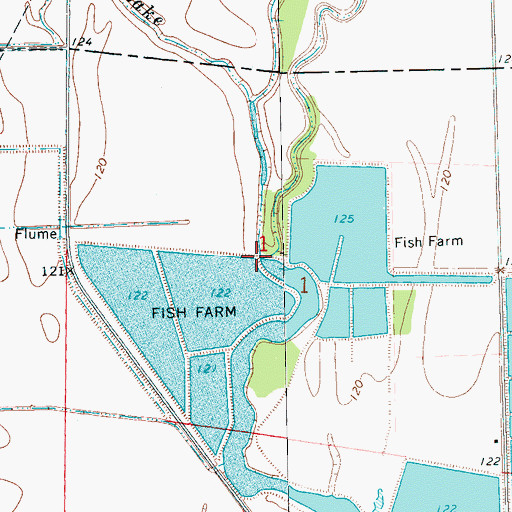 Topographic Map of Bear Lake, MS